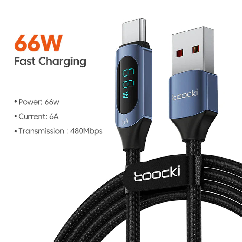 Toocki Type C to Type C Cable100W PD Fast Charging USB