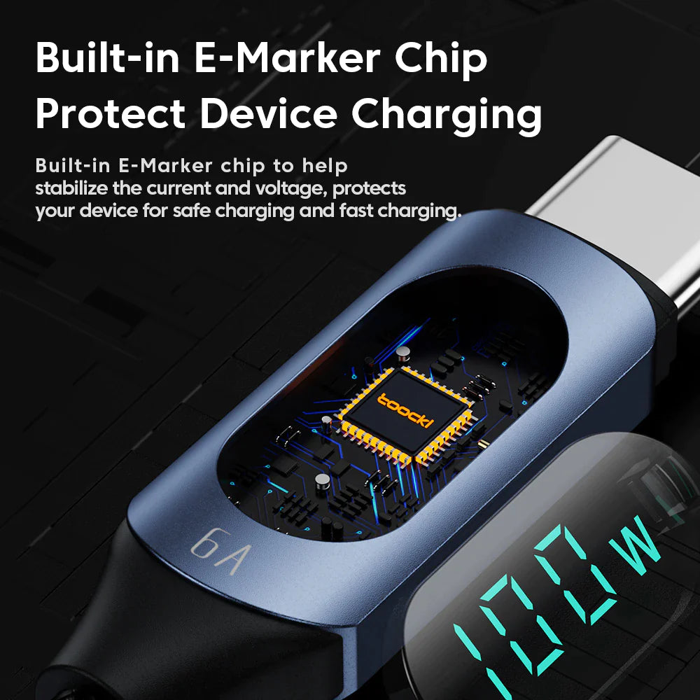 Toocki Type C to Type C Cable100W PD Fast Charging USB