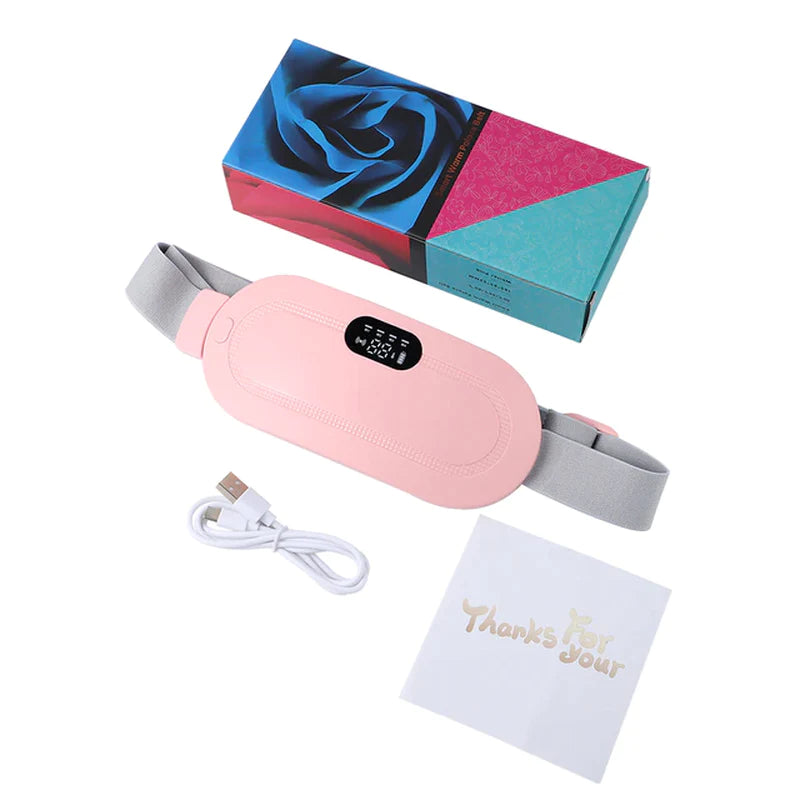 Electric Period Cramp Massager Vibrator Heating Belt for Menstrual Relief