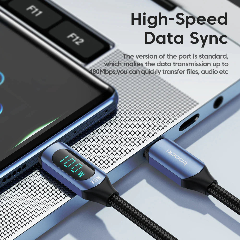 Toocki Type C to Type C Cable100W PD Fast Charging USB