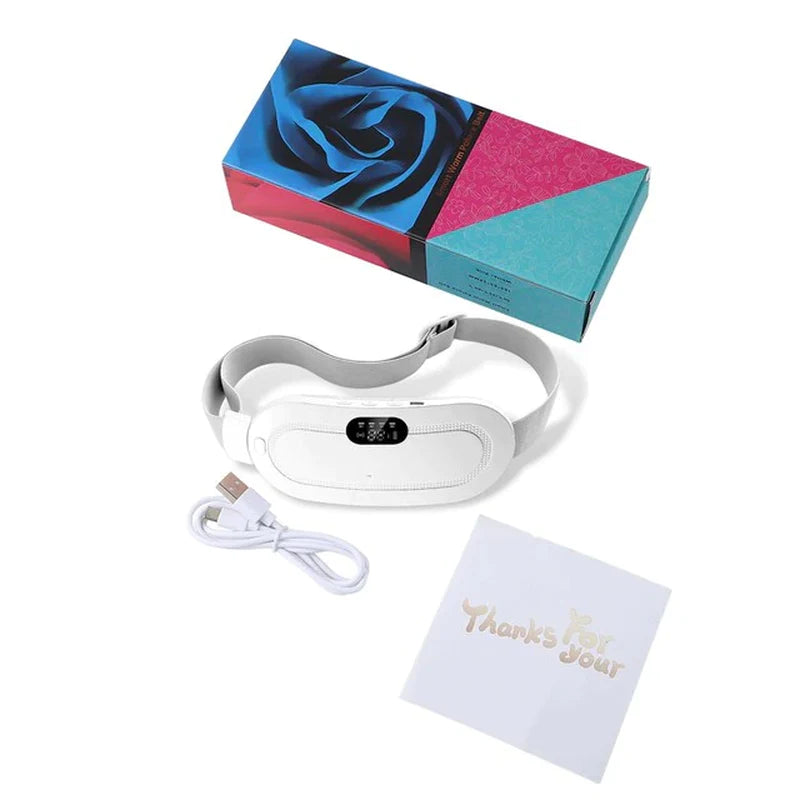 Electric Period Cramp Massager Vibrator Heating Belt for Menstrual Relief