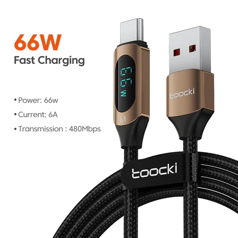 Toocki Type C to Type C Cable100W PD Fast Charging USB
