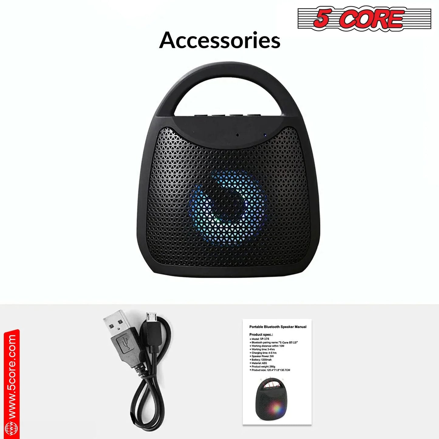 5Core Outdoor Bluetooth Waterproof Portable Wireless Speaker