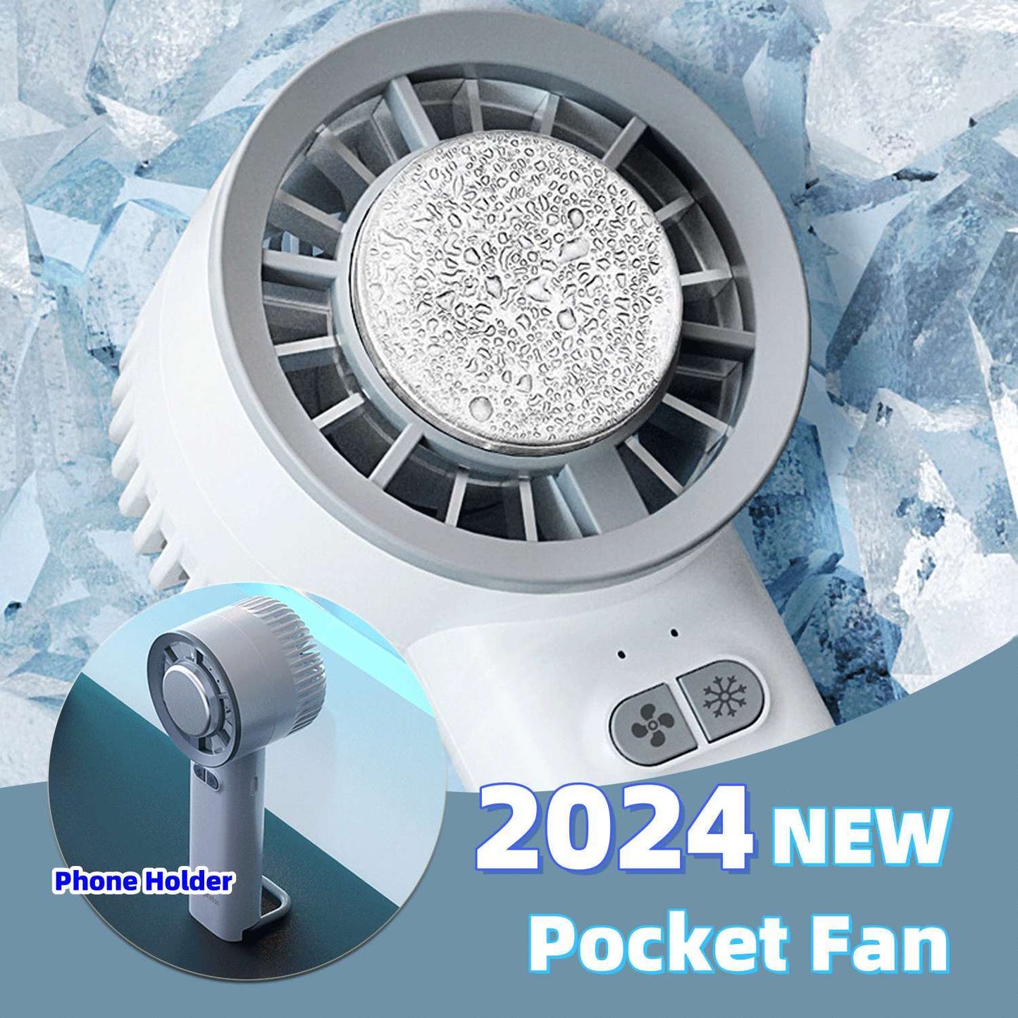 Handheld Turbo Jet Fan Mini Portable Ice Cold Fan 