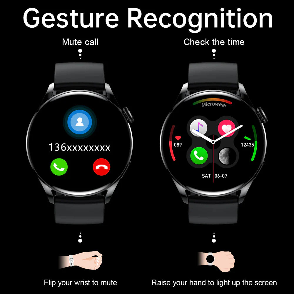 Bluetooth Call Smartwatch for Android Phones - ECG, Blood Pressure and Heart Rate Monitoring