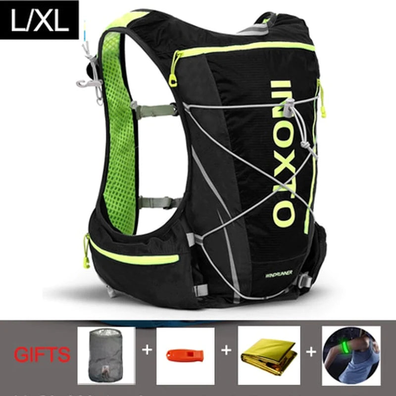 8L Trail Running Hydration Vest Backpack with Water Flask