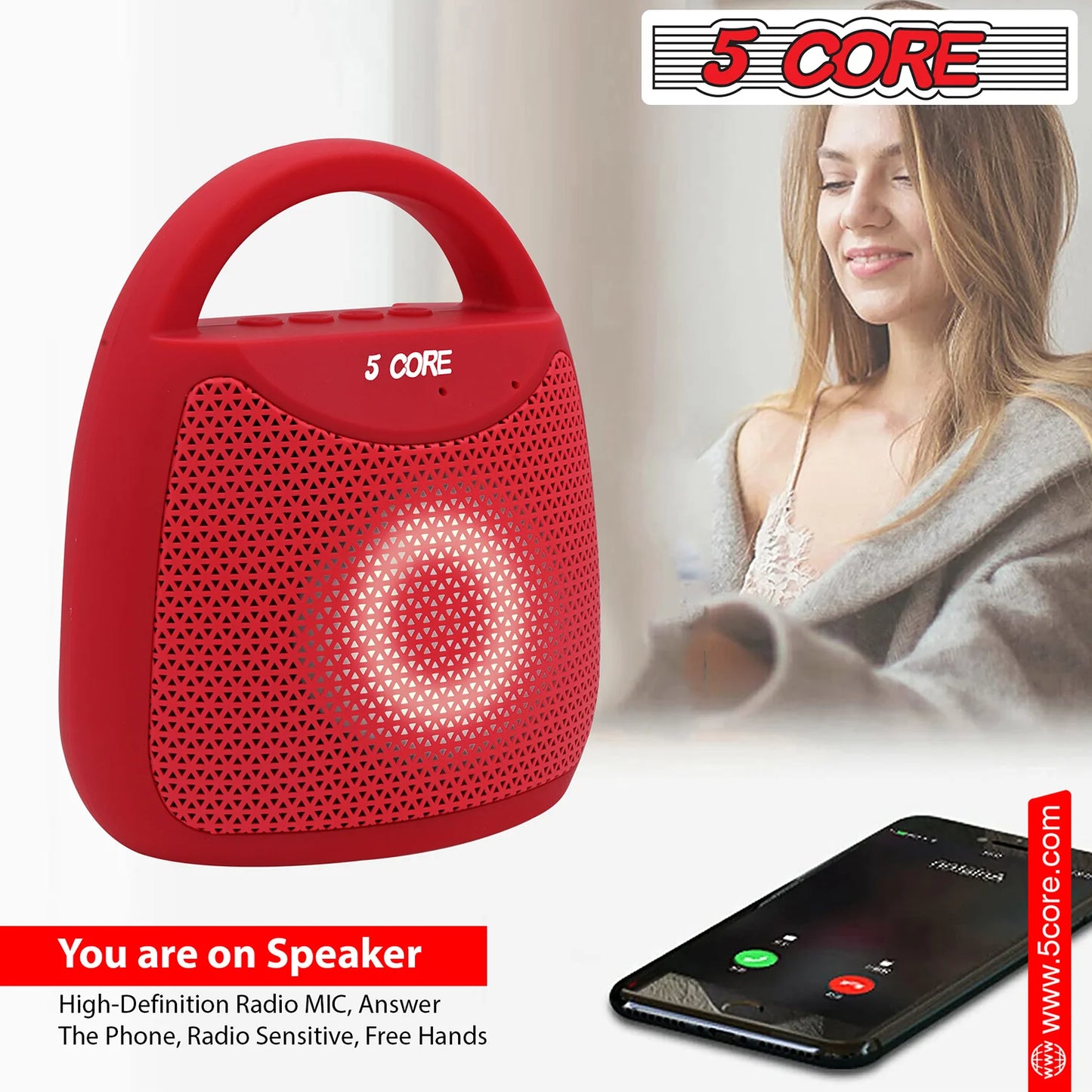 5Core Outdoor Bluetooth Waterproof Portable Wireless Speaker