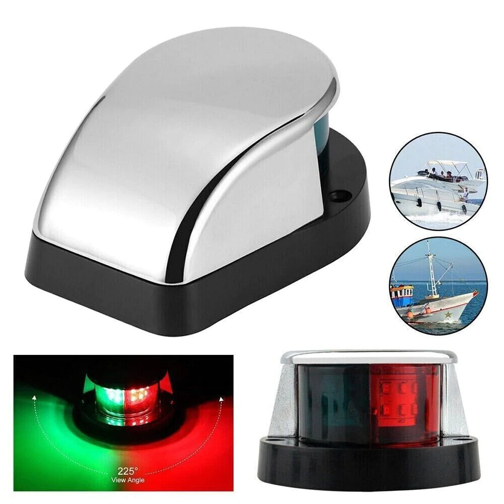 Red And Green 12V Waterproof Boat Navigation Light LED Bow Marine Front Pontoon Lamp 