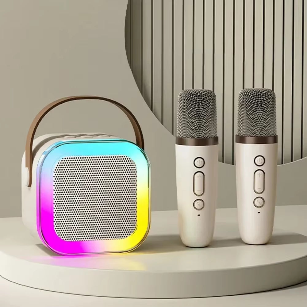 Mini Bluetooth Karaoke Machine With Wireless Microphones