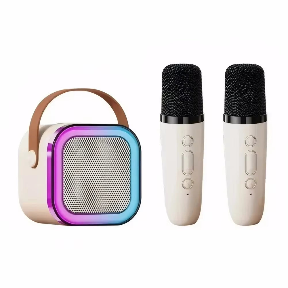 Mini Bluetooth Karaoke Machine With Wireless Microphones