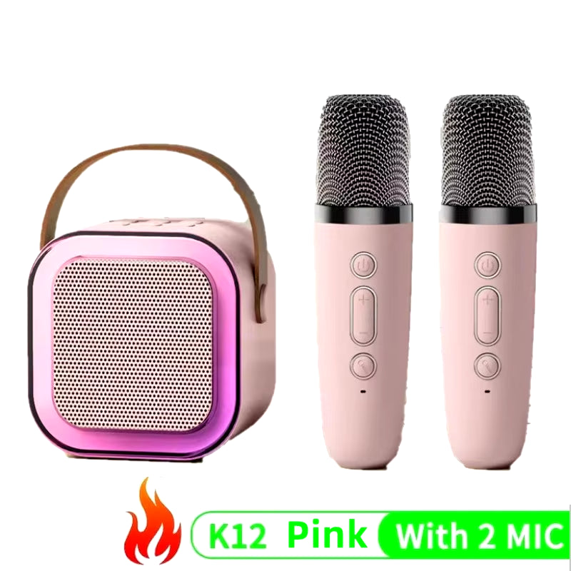 Mini Bluetooth Karaoke Machine With Wireless Microphones