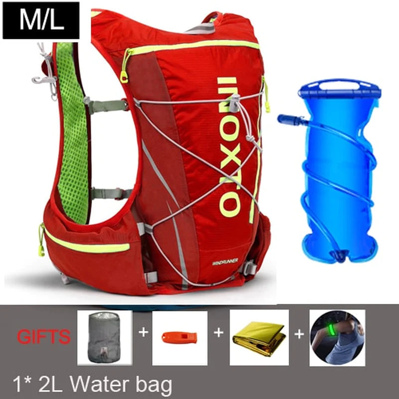 8L Trail Running Hydration Vest Backpack with Water Flask