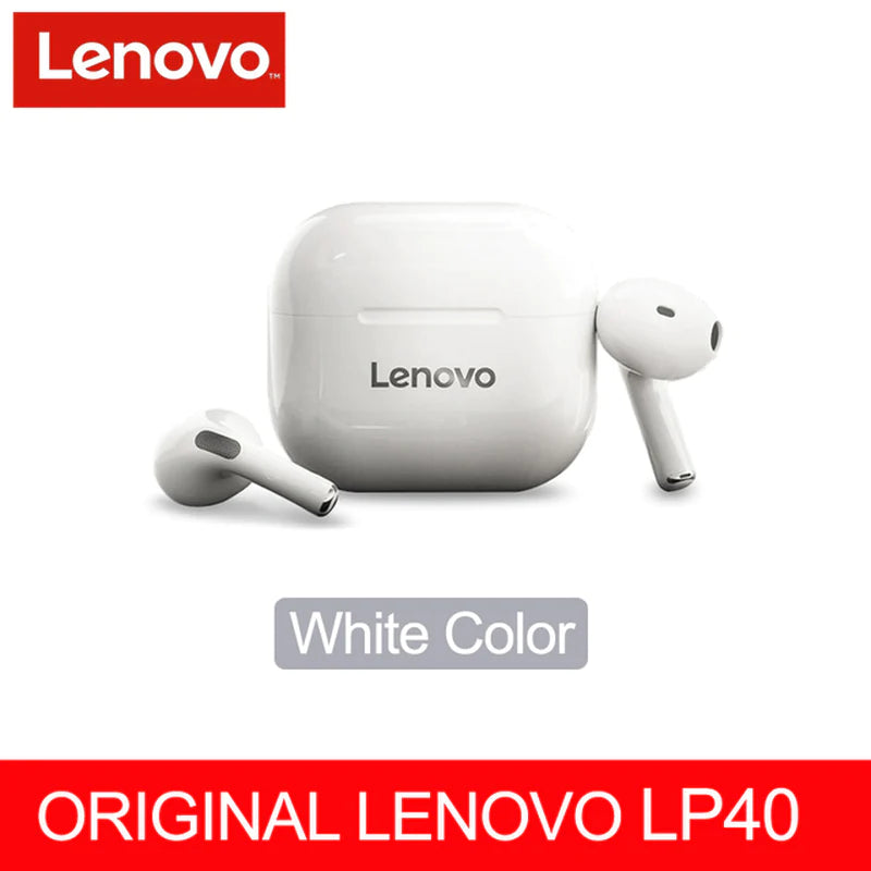 Lenovo LP40 TWS Wireless Earphone Bluetooth 5.0 Dual Stereo with Noise Reduction and Bass Touch Control