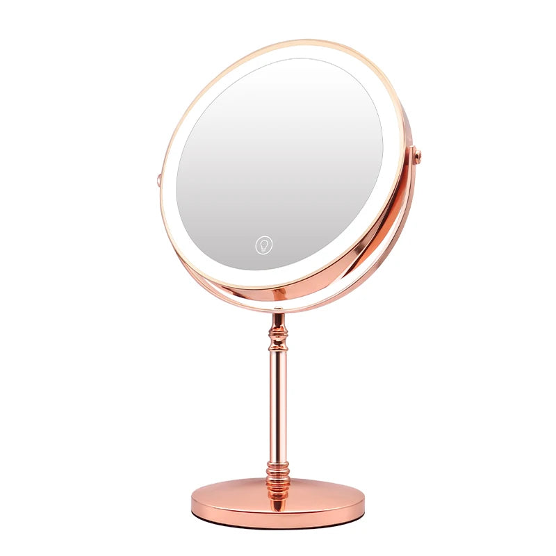 8 Inch Adjustable Light Makeup Mirror with Light USB Charging With 10X Magnifying