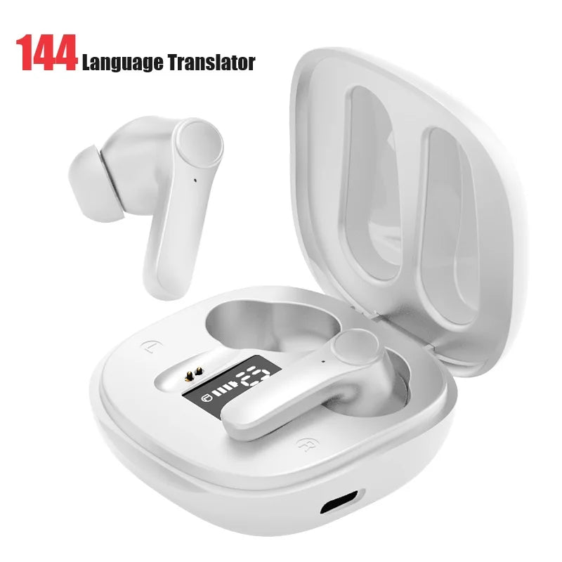 Real Time AI Voice Translator Earbuds With 144 Languages 98% Accuracy Support Online Offline 4 Translation Mode