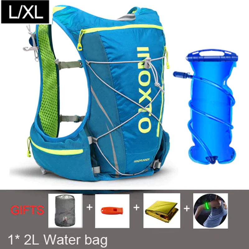 8L Trail Running Hydration Vest Backpack with Water Flask