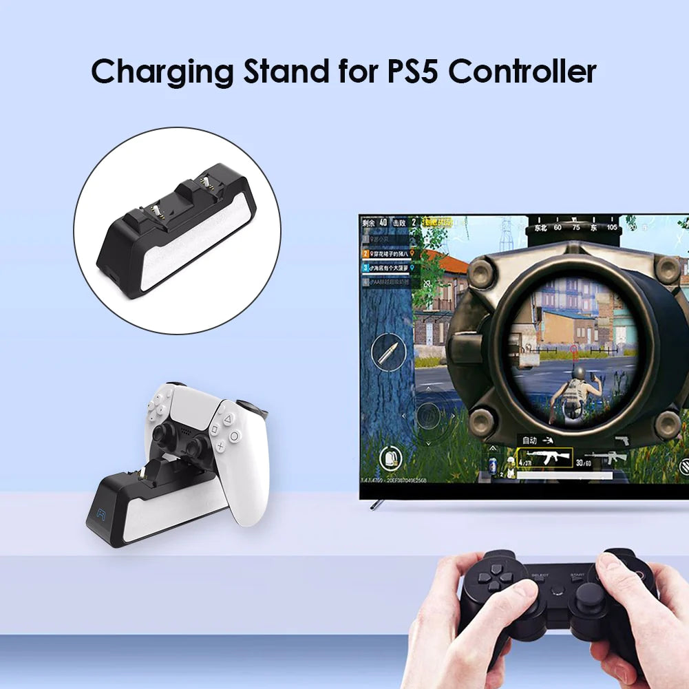 Sony PS5 Dual Fast Charger Wireless Controller Dock Station USB 3.1