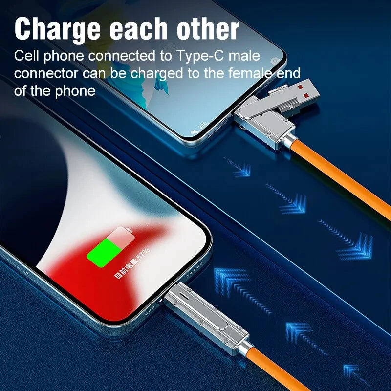 4 in 1 Multi-Function Mobile Phone Data Cable PD Fast Charging Cable Iphone And Android 120W