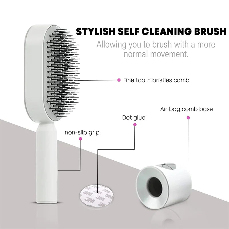 Self Cleaning Styling Hair Brush