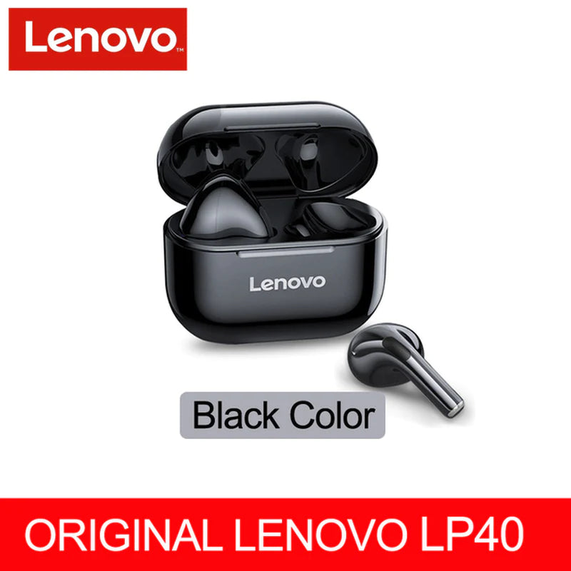 Lenovo LP40 TWS Wireless Earphone Bluetooth 5.0 Dual Stereo with Noise Reduction and Bass Touch Control